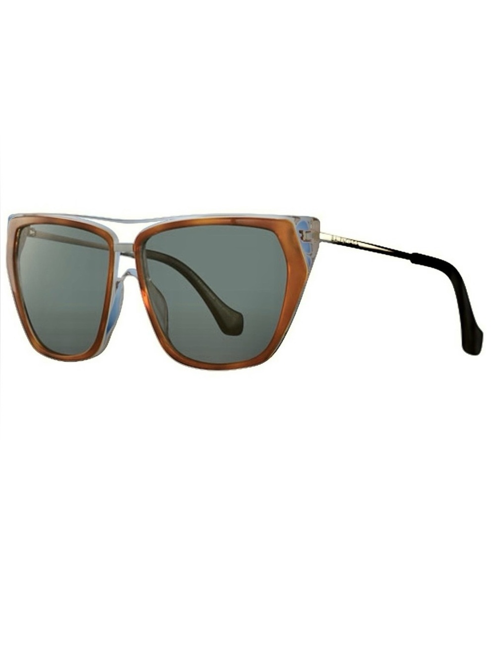 BALENCIAGA BROWN SQUARE SUNGLASSES